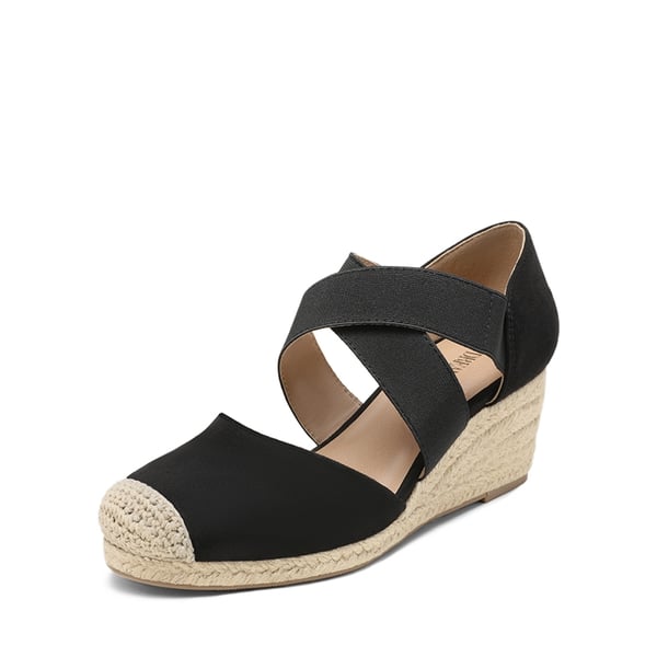 dream pairs Closed-Toe Criss Cross Espadrille Sandals