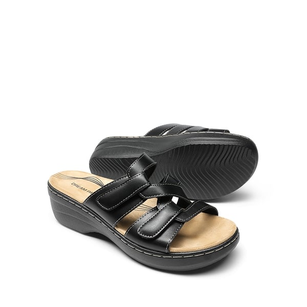 Dream Pairs Comfort Arch Support Wedge Slide Sandals