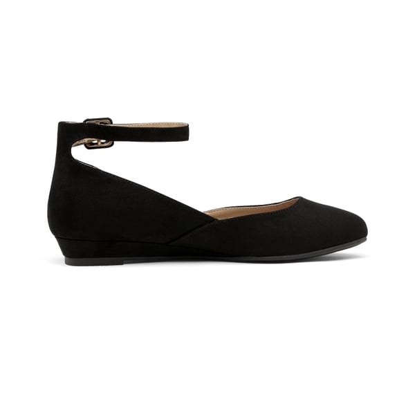 Dream Pairs Comfortable Ankle Strap Low Wedge Flats