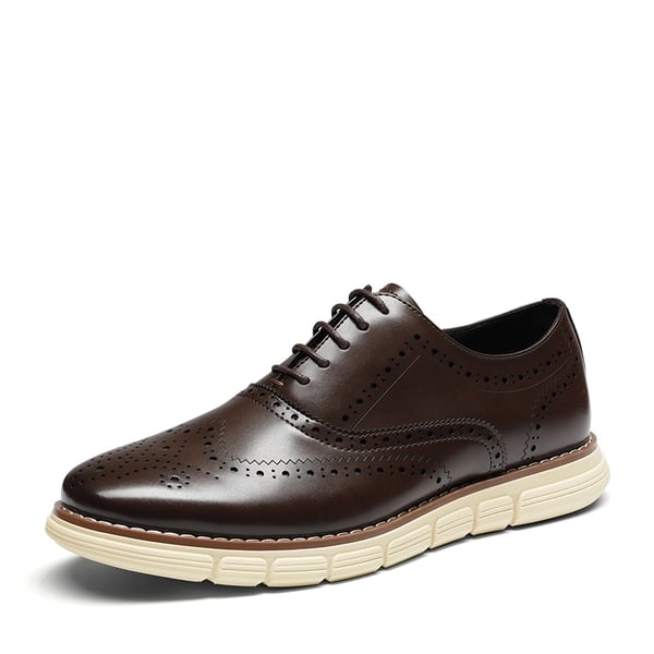 dream pairs [CrossFlex NeatPolish+] Men's Wingtip Oxford Dress Sneakers