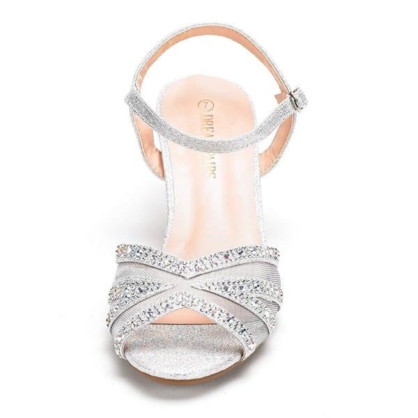 Dream Pairs Ankle Strap Kitten Heel Sandals