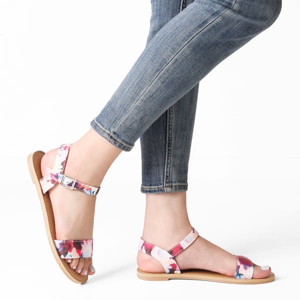 Dream Pairs Ankle Strap Open Toe Flat Sandals