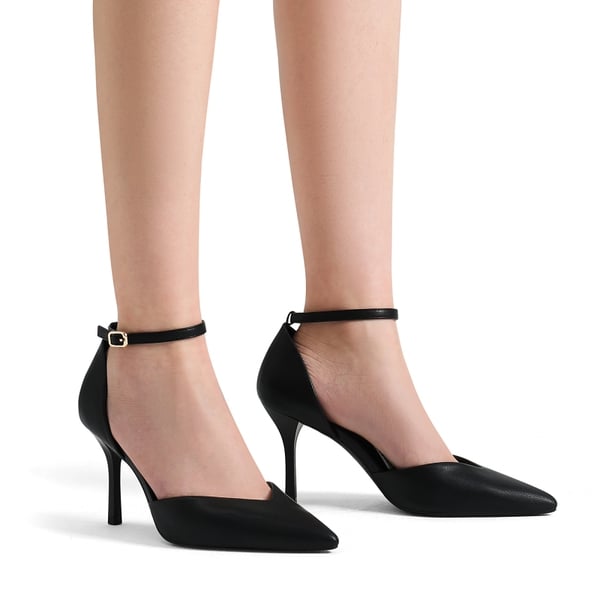 Dream Pairs Ankle Strap Pointy Stiletto Heel Pumps