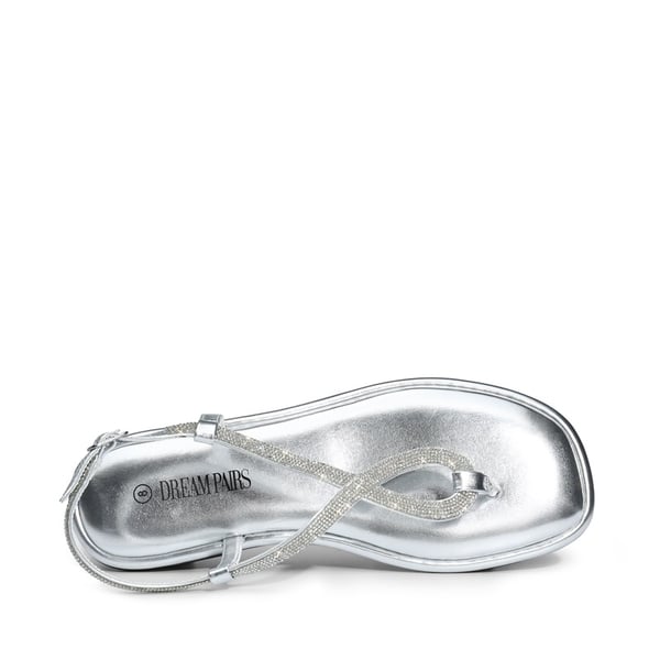 Dream Pairs Ankle Strap Rhinestone Flat Sandals