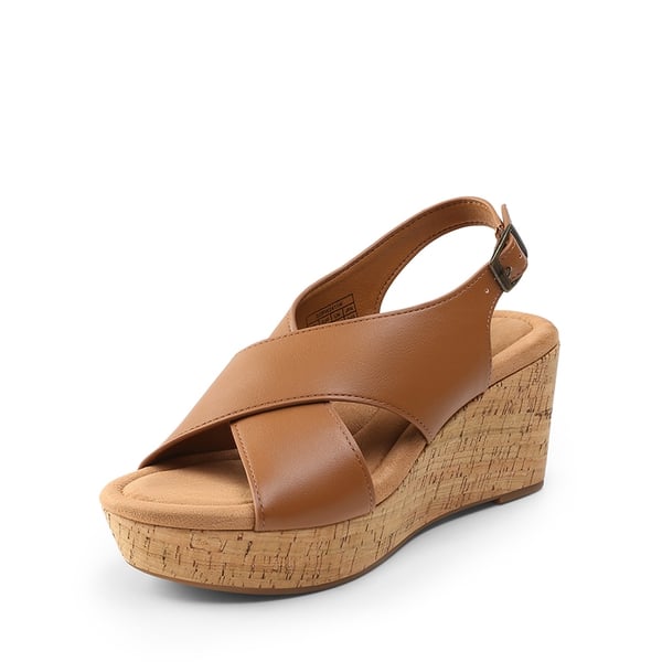 dream pairs Arch Support Criss-cross Wedge Sandals