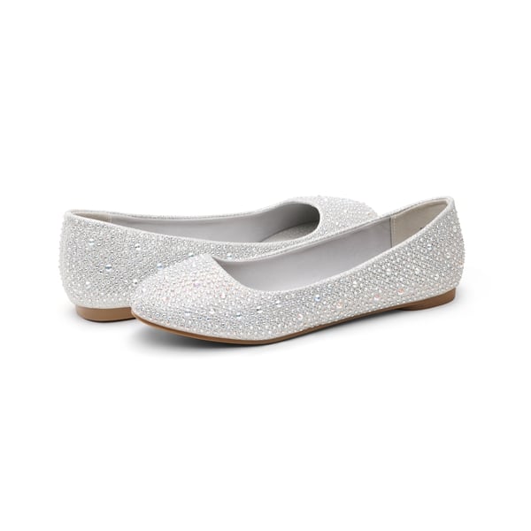 Dream Pairs Ballet Rhinestone Sparkly Flats Shoes