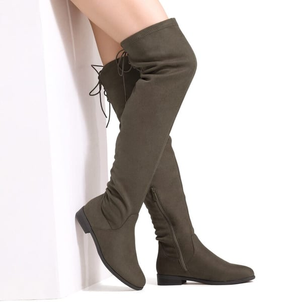 Dream Pairs Block Heel Over The Knee High Boots