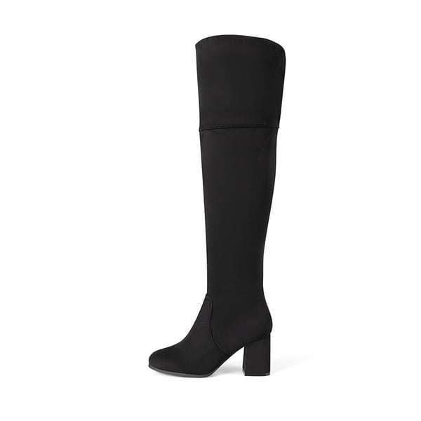 Dream Pairs Block Heel Suede Over The Knee Boots