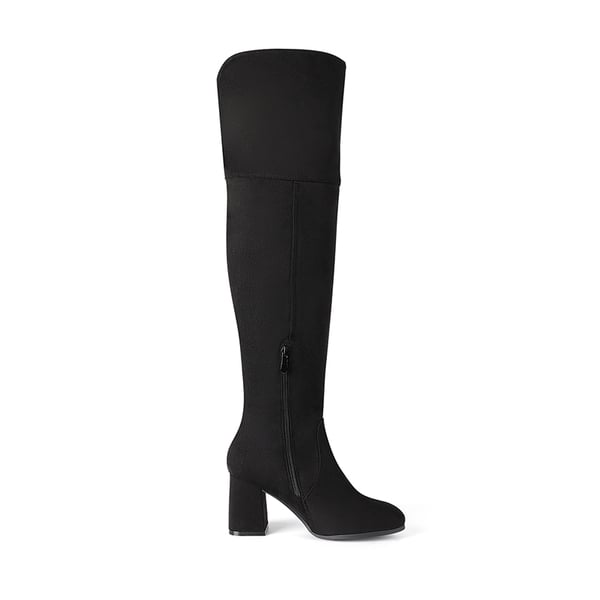 Dream Pairs Block Heel Suede Over The Knee Boots