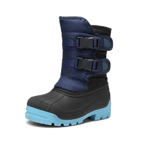 dream pairs Boys' Hook-And-Loop Non-Slip Snow Boots