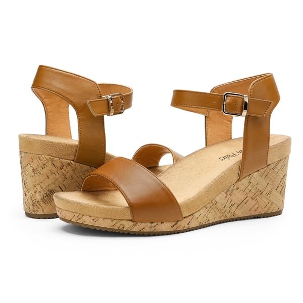 Dream Pairs Buckle Platform Wedge Sandals