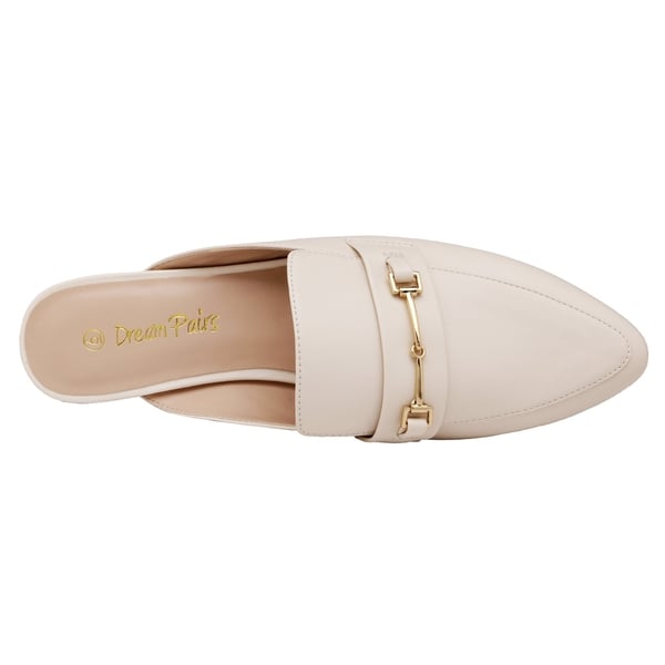 Dream Pairs Buckle Pointed Toe Flat Mules