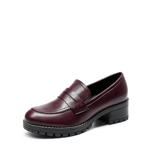dream pairs Casual Dress Chunky Penny Loafers