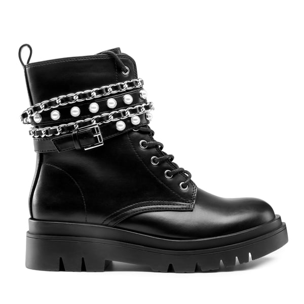 Dream Pairs Chains Pearl Chunky Lug Sole Boots