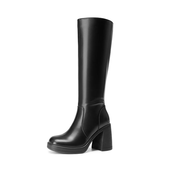 dream pairs Chunky Heel Platform Knee-high Boots