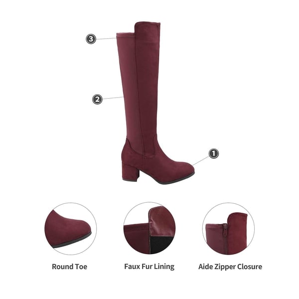 Dream Pairs Chunky Knee High Stretch Boots