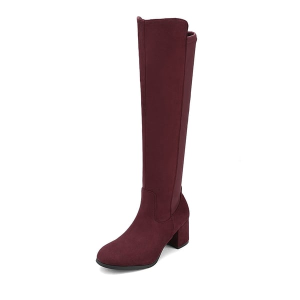 dream pairs Chunky Knee High Stretch Boots