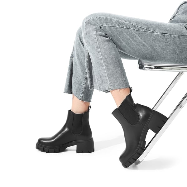 Dream Pairs Chunky Lug Sole Chelsea Boots