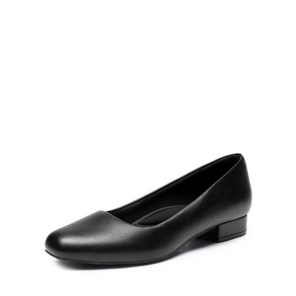 dream pairs Classic Low Block Heel Slip-On Pumps