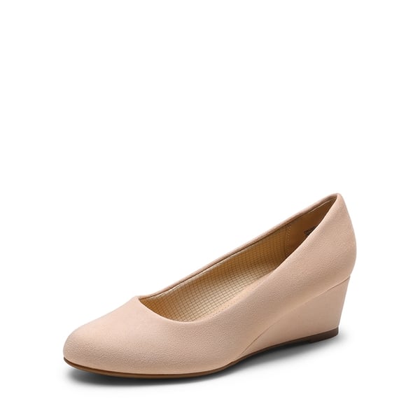 dream pairs Classic Slip-On Wedge Heel Pumps