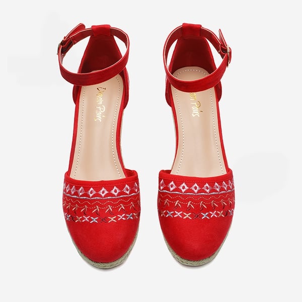 Dream Pairs Closed Toe Espadrille Wedges