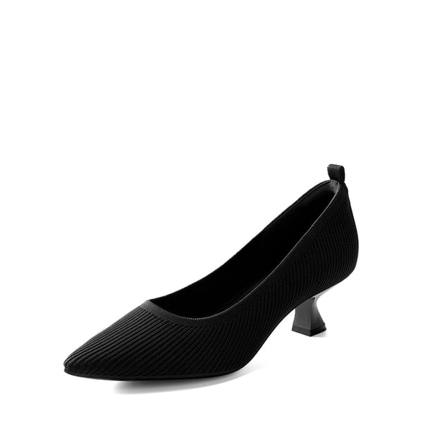 dream pairs Comfortable Knitted Kitten Heels
