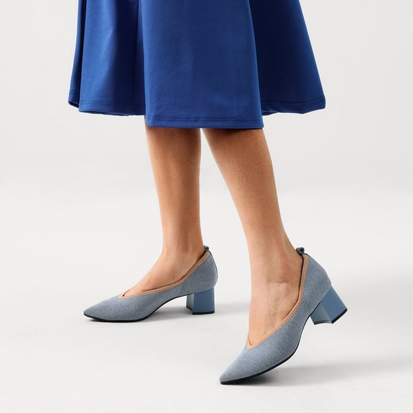 Dream Pairs Comfy Chunky Heel Knit Pumps