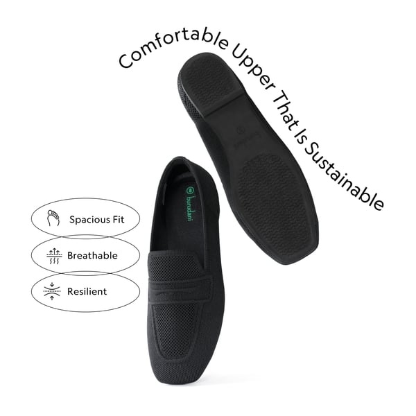 Dream Pairs Cushioned Square Toe Knit Loafers