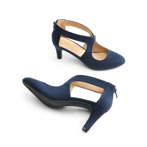 Dream Pairs Cutout Pointy Toe Kitten Heel Pumps