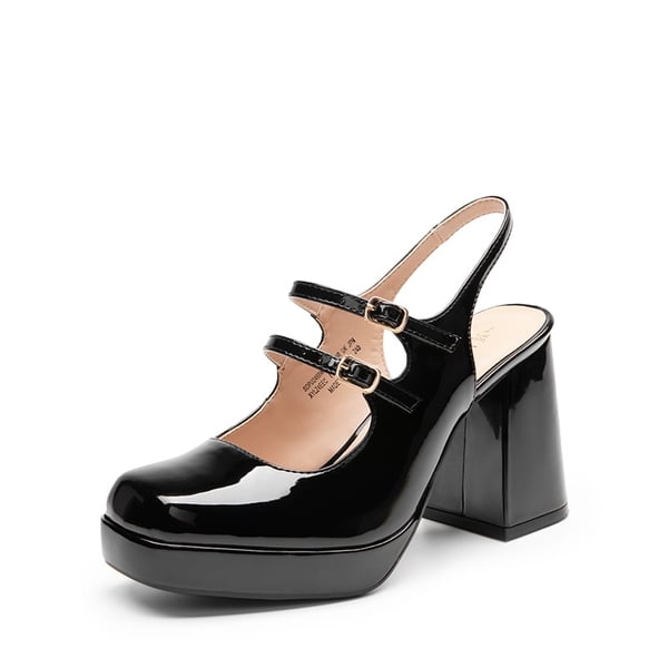 dream pairs Double-strap Mary Jane Pumps