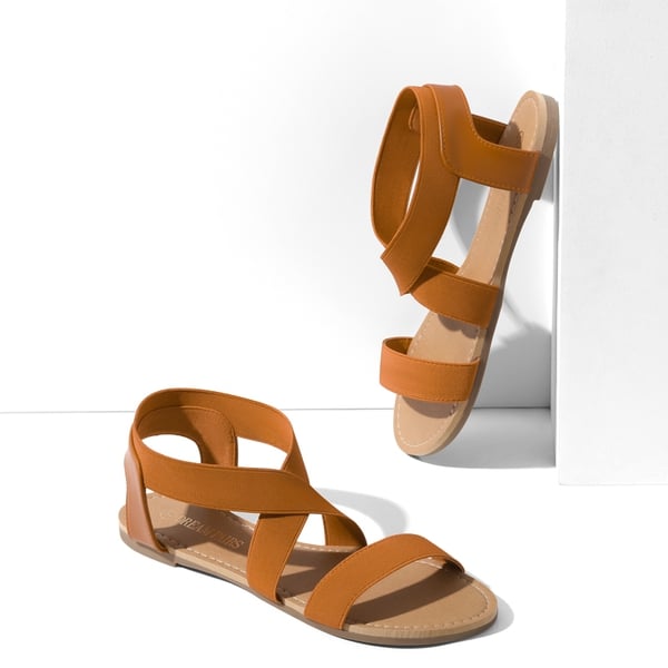 Dream Pairs Elastic Ankle Strap Flat Sandals