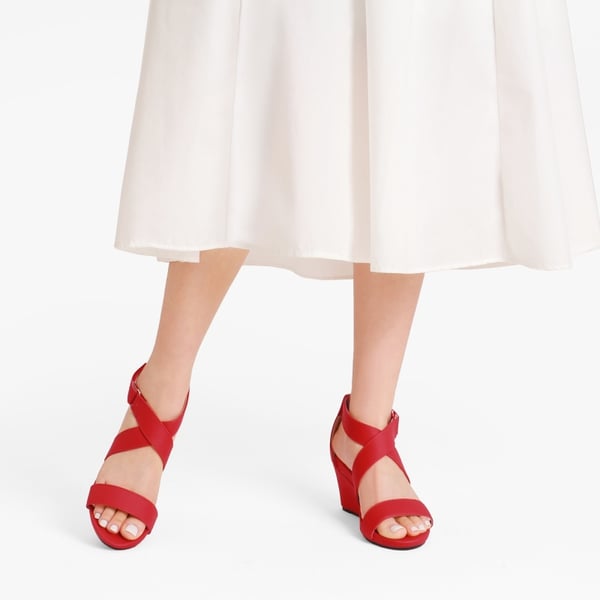 Dream Pairs Elastic Ankle Strap Wedge Sandals