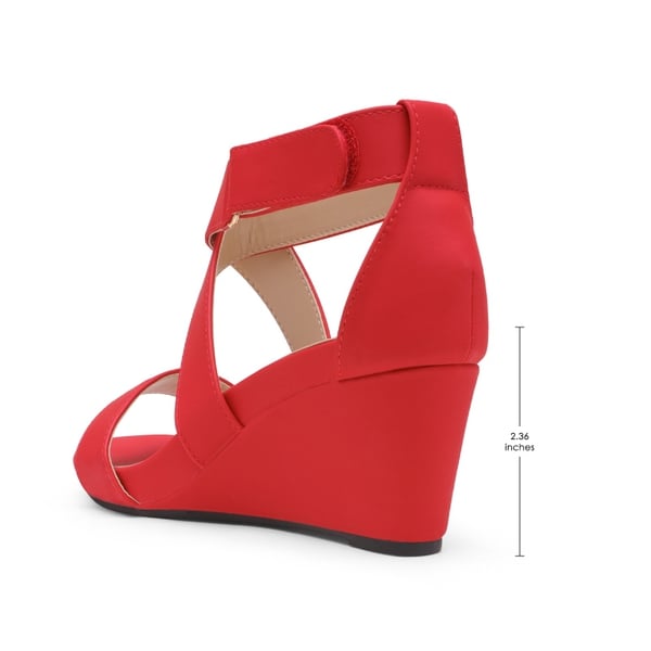 Dream Pairs Elastic Ankle Strap Wedge Sandals