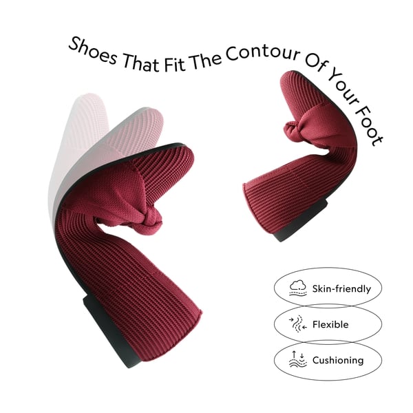 Dream Pairs Elegant Square Toe Knit Bow Flats