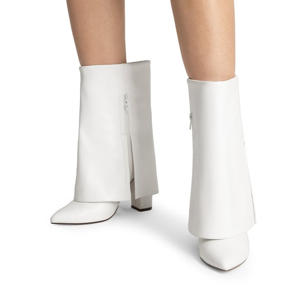 Dream Pairs Fold-Over Denim Mid-Calf Boots