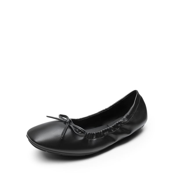 dream pairs Foldable Square Toe Bow Ballet Flats