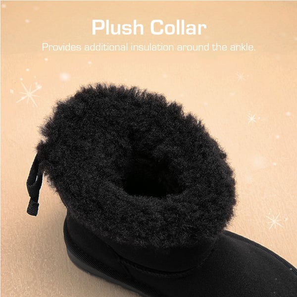 Dream Pairs FuzzyChic Kid's Suede Bow Snow Boots