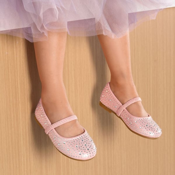 Dream Pairs Girl's Rhinestone Ballet Flats