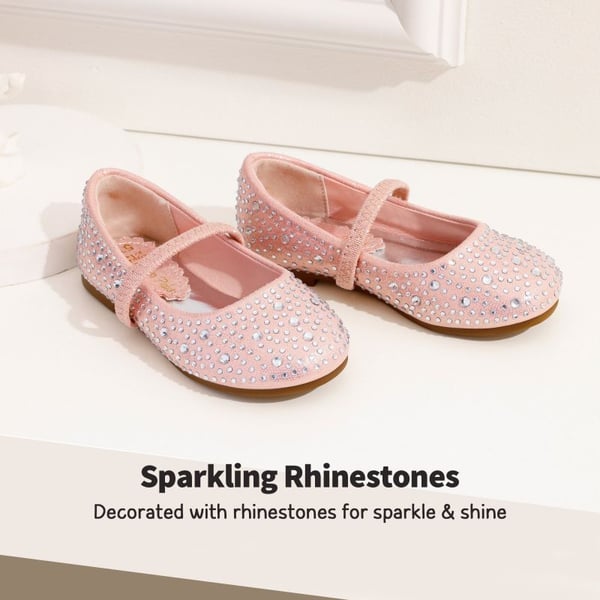 Dream Pairs Girl's Rhinestone Ballet Flats