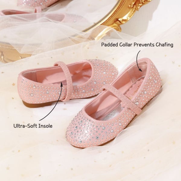 Dream Pairs Girl's Rhinestone Ballet Flats