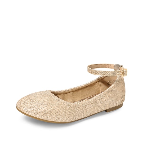 dream pairs Girls Ankle-Strap Ballerina Flat Shoes