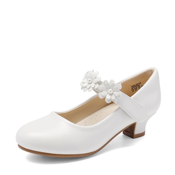 dream pairs Girls Flower Mary Jane Low Heels