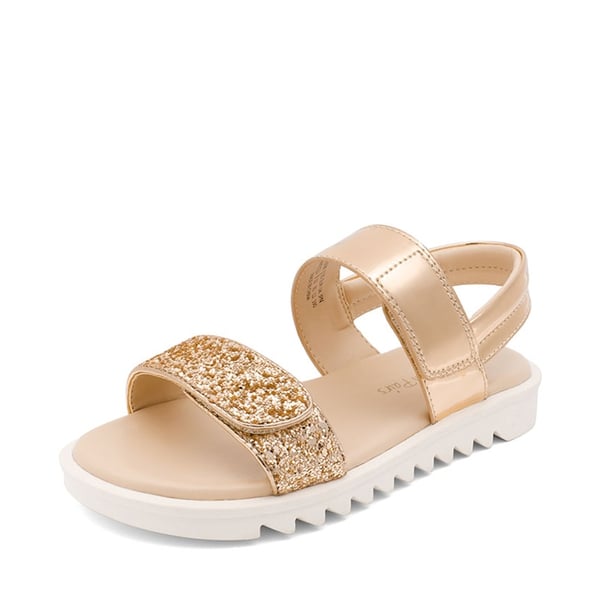 dream pairs Girls Glittering Strap Flat Sandals