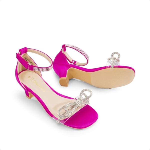 Dream Pairs Girls Low Heel Ankle Strap Sandals