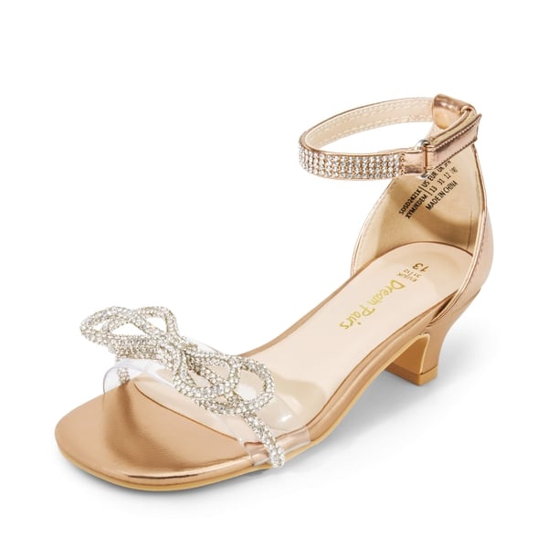 dream pairs Girls Low Heel Ankle Strap Sandals
