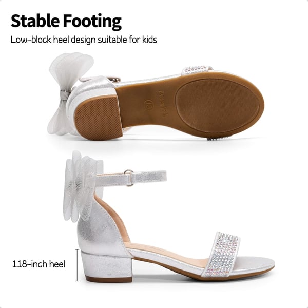 Dream Pairs Girls Low Heel Dress Sandals