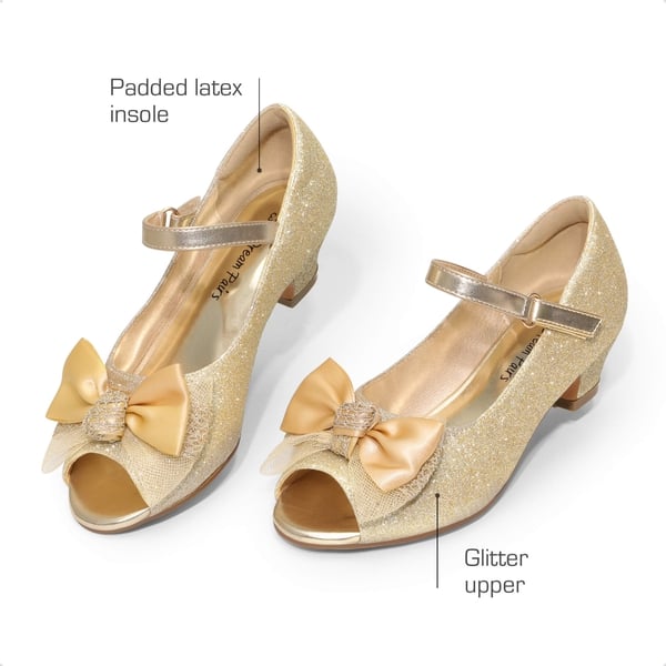 Dream Pairs Girls’ Open-Toe Bow Dress Shoes