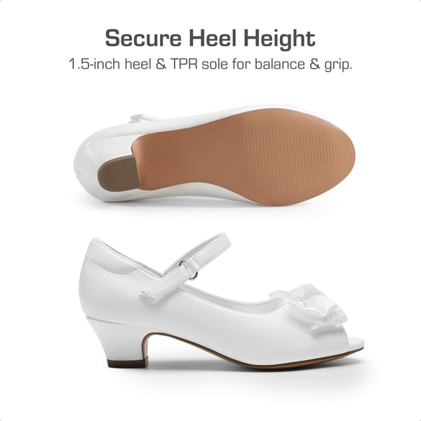 Dream Pairs Girls’ Open-Toe Bow Dress Shoes