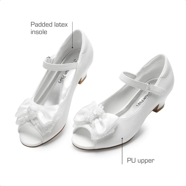 Dream Pairs Girls’ Open-Toe Bow Dress Shoes