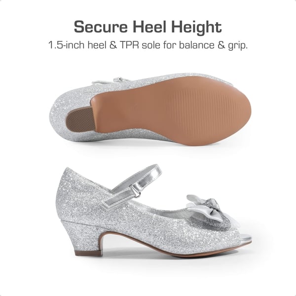 Dream Pairs Girls’ Open-Toe Bow Dress Shoes